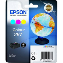 Genuine Epson Colour 267 ink cartridge (200 pages) for Epson Workforce WF-100W Printers
